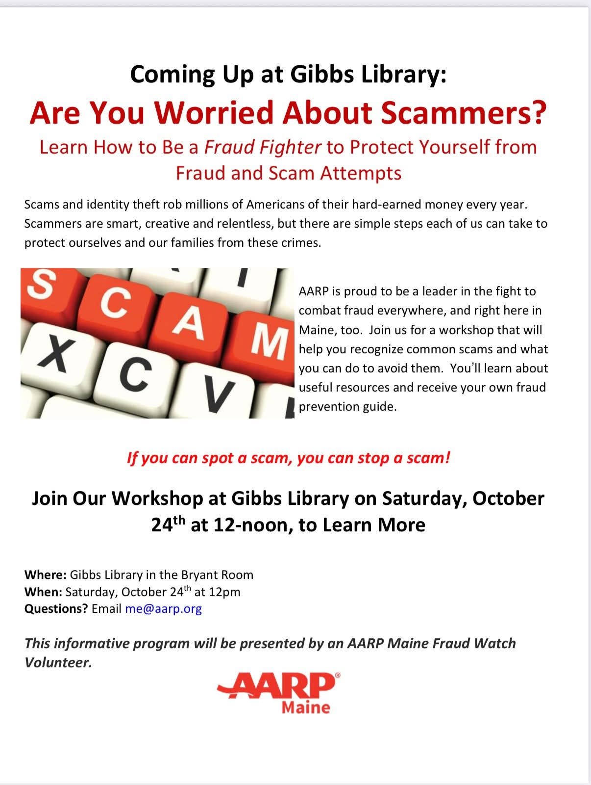 AARP Fraud and Scam Class
